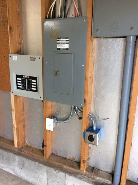 8 circuit fully automatic ATS installed for a 7.5kw generator.